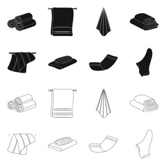 Vector illustration of soft and clean symbol. Set of soft and household stock vector illustration.