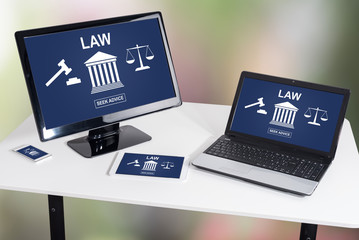 Law concept on different devices