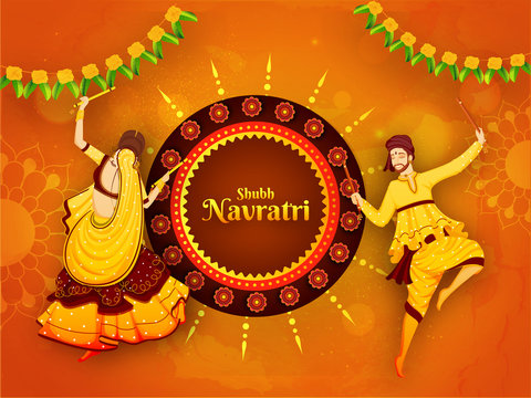Hình ảnh Shubh Navratri đẹp mắt, mang đến không khí vui tươi và sự kết nối tâm linh trong lễ hội này.