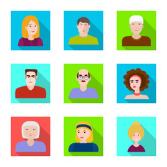 Isolated object of clothing and fashion sign. Set of clothing and nationality stock symbol for web.