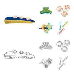 Vector illustration of beauty and fashion logo. Set of beauty and female stock vector illustration.