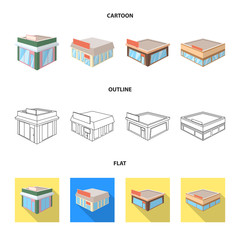 Vector illustration of and urban icon. Set of and house vector icon for stock.