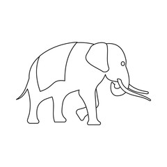 Isolated object of elephant and ride logo. Collection of elephant and asian stock symbol for web.