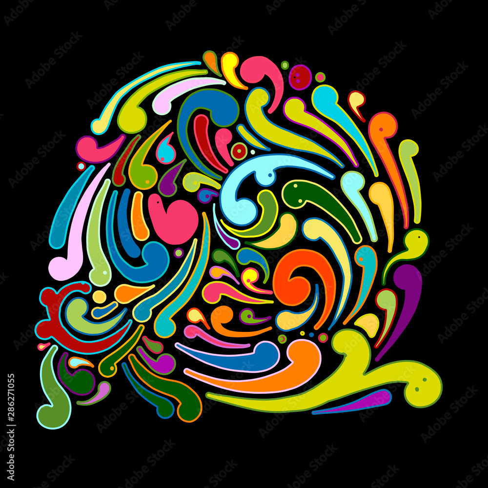 Poster Abstract swirl background for your design