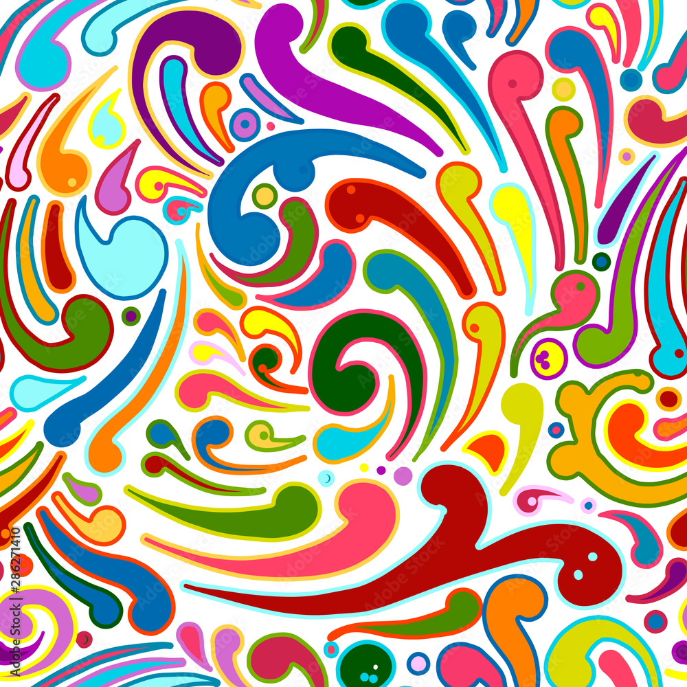 Poster abstract swirl seamless pattern for your design