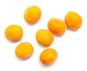 Ripe apricot isolated on a white background