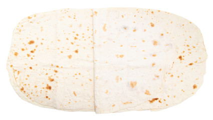 Pita bread isolated on white background