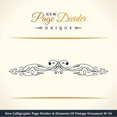 New Calligraphic Page Dividers and Elements of vintage ornaments