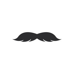 Moustache logo template vector icon 