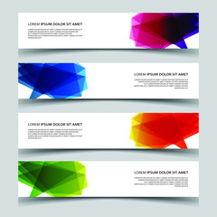 Naklejka premium Vector Abstract banner web template