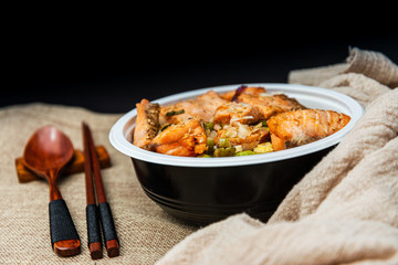 Tuna with rice in bowl, Tuna don, Japanese cuisine