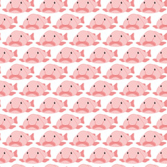 Fototapeta premium ブロブフィッシュ ニュウドウカジカ 模様 背景素材 ベクター画像