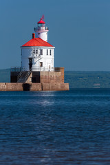 Fototapeta na wymiar Wisconsin Point Lighthouse On Lake Superior