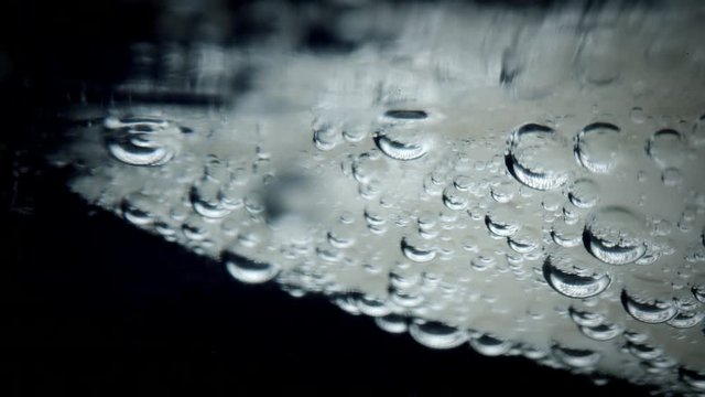 4k Extreme Close-up of Water Bubbles on Flower