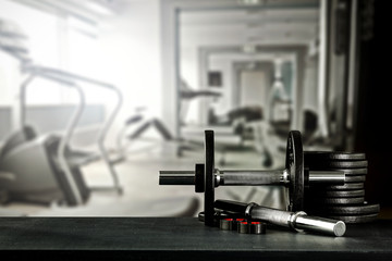 Gym interior and free space for your decoration. 