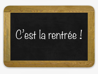 Fototapeta premium Back to school in french on a slate