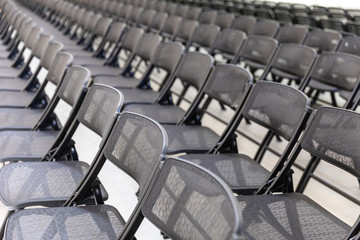 rows of empty chairs