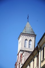 Fototapeta na wymiar Macédoine du Nord : église catholique du Sacré-Cœur Presveto Srce Isusovo à Bitola