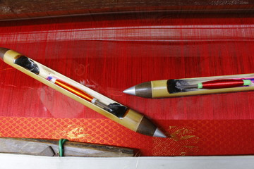 hand loom silk sarees weaving process threading material