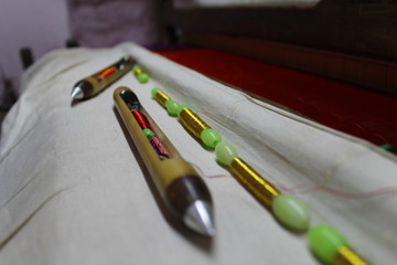 hand loom silk sarees weaving process threading material