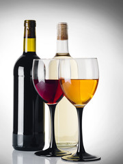 white and red wine