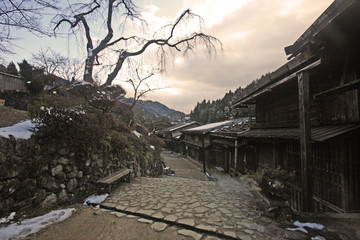 Views of Tsumago and Magome villages in Japan