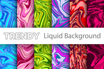 Set background style decorative abstract flowing
