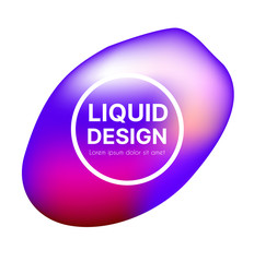 Set background style abstract liquid splash bubble