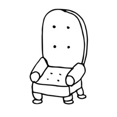 hand drawn couch vector