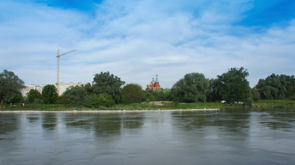 City landscape with views of the Kuban river.