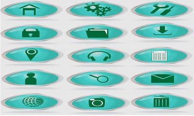 Obraz premium Web Button and Icon Set