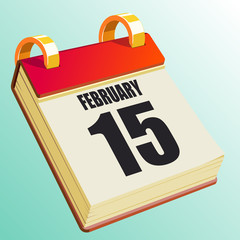 February 15 on Red Calendar