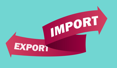 Ribbon with Arrows Import and Export