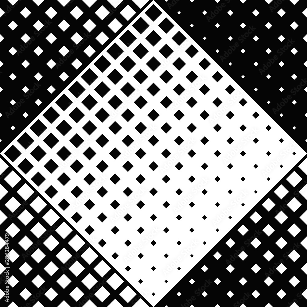 Poster geometrical seamless monochrome square pattern background design - abstract vector illustration from