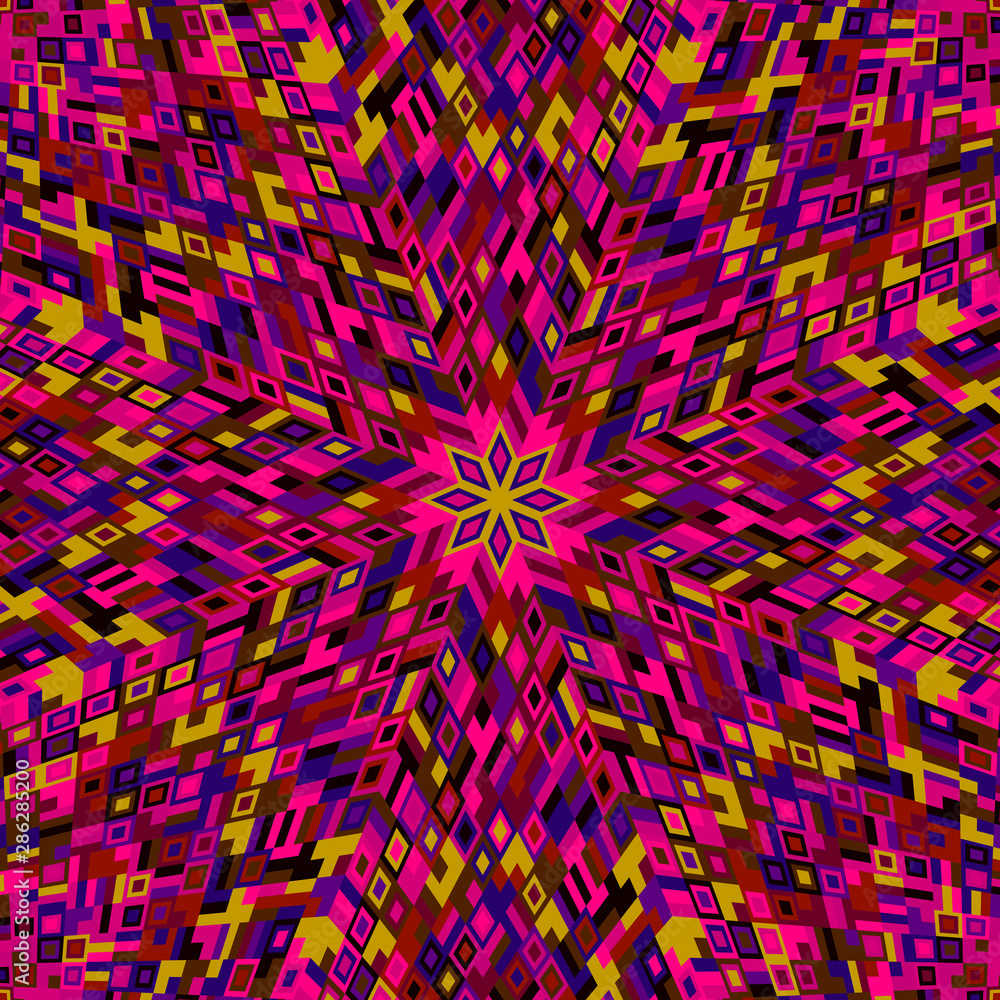 Poster geometrical dynamic colorful round tiled mosaic background - abstract vector design with geometric s
