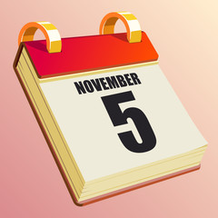 November 5 on Red Calendar