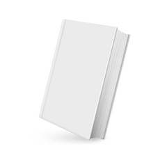 Book mockup realistic with shadow on white background