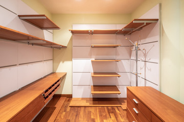 Empty wardrobe in modern apartment