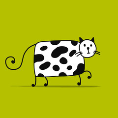 Cute cat, sketch for your design