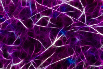 Neuron brain cells abstract background. Neurons connections backdrop painted in violet color.