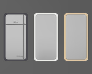 Mesh, gray colored phone backgrounds kit.