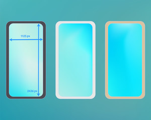 Mesh, cyan colored phone backgrounds kit.