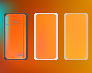 Mesh, multicolor phone backgrounds kit.