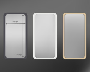 Mesh, gray colored phone backgrounds kit.