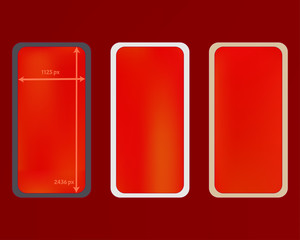 Mesh, red colored phone backgrounds kit.