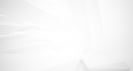 Fototapeta premium White smooth abstract architectural background. 3D illustration and rendering