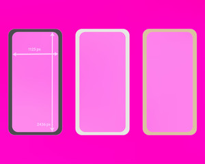 Mesh, pink colored phone backgrounds kit.