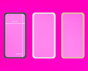 Mesh, pink colored phone backgrounds kit.