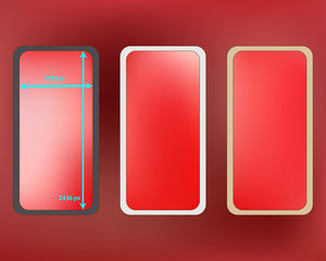 Mesh, coral colored phone backgrounds kit.