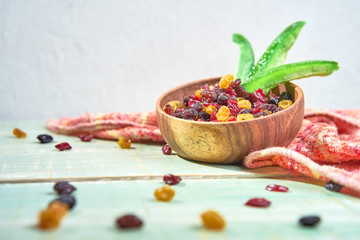 berries on wooden background